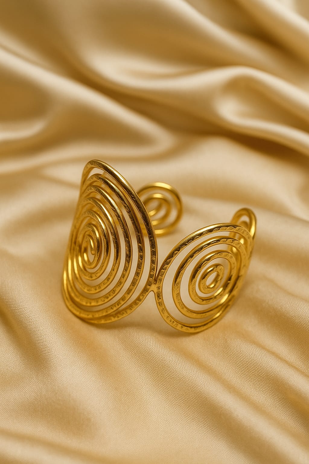 Handcrafted Spiral Brass bracelet