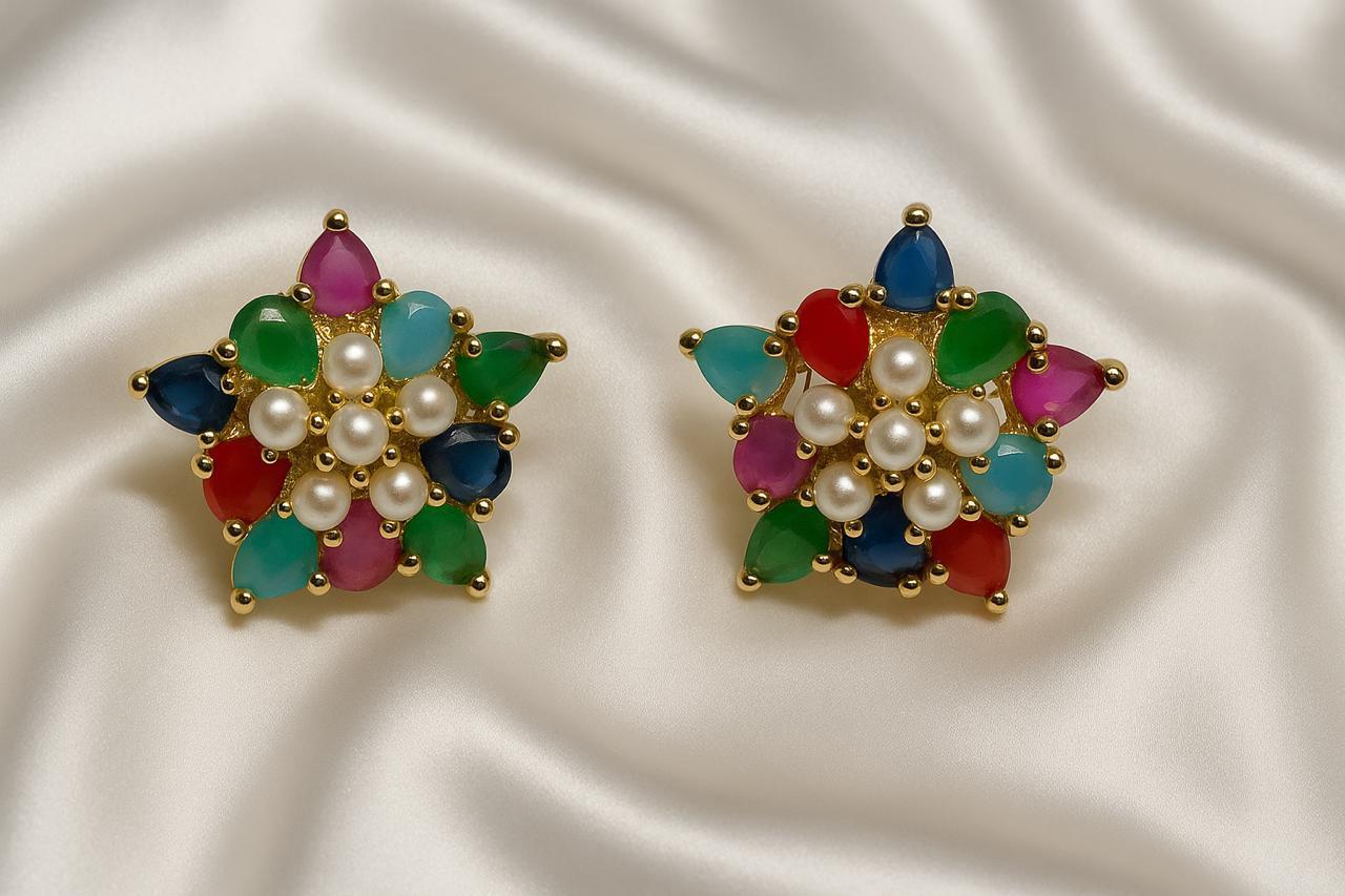 Colorful Blossom Studs