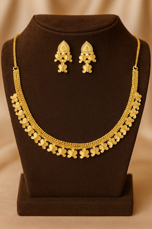 Kalka motif  Gold plated Necklace Set