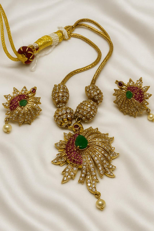 Regal Gold-Plated Necklace Set