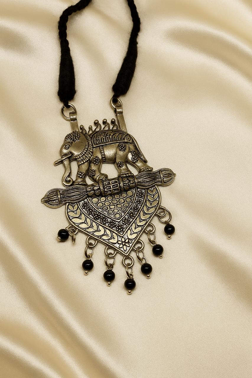 Regal Elephant Pendant Necklace