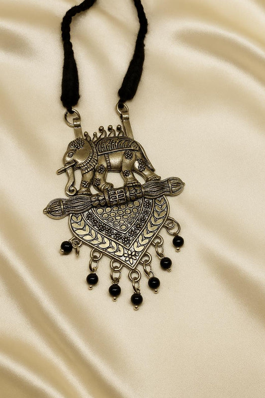 Regal Elephant Pendant Necklace