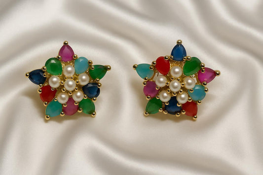 Colorful Blossom Studs